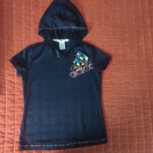 Adidas ClimaLite Short Sleeve Kids Sports Hoodie